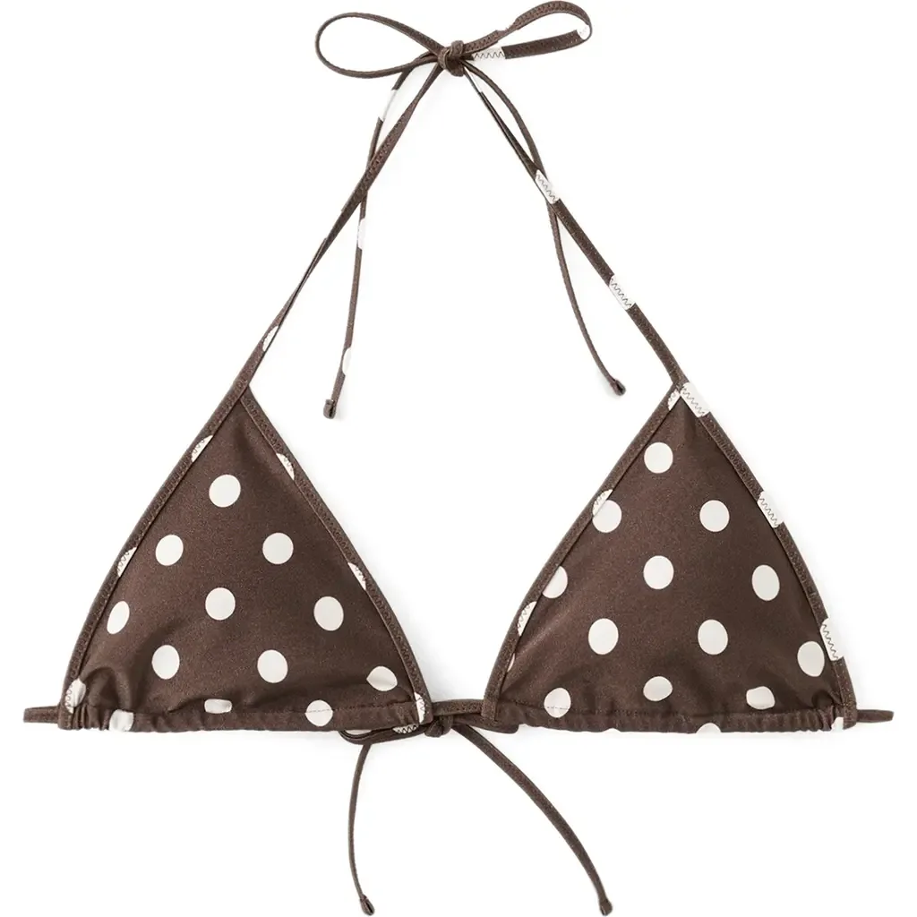Polka Dot Triangle Swim Top by MANGO