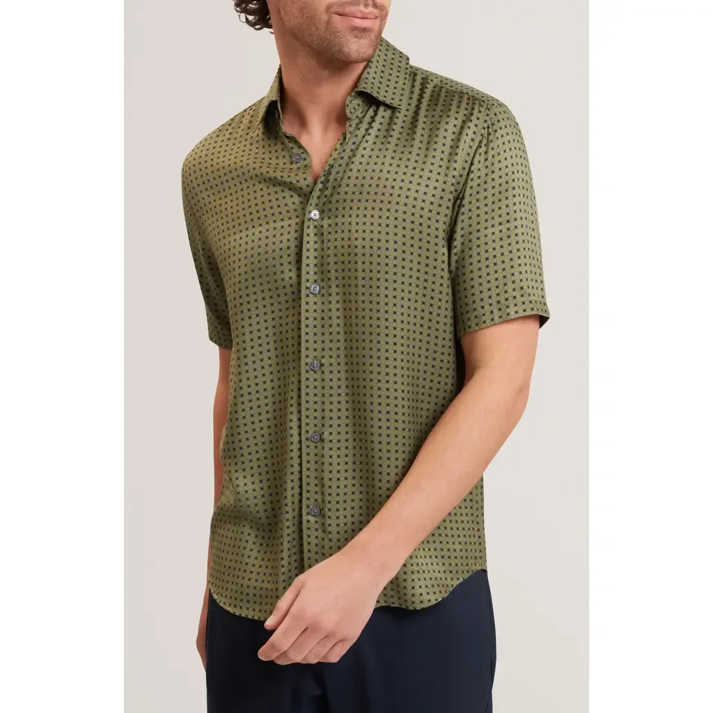 Allistr Check Short Sleeve Button-Up Shirt by Ted Baker