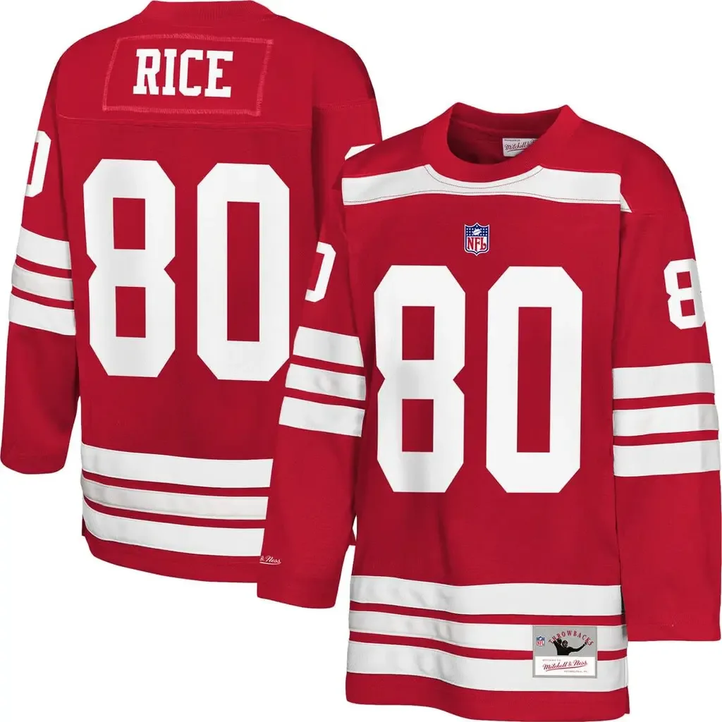 Mitchell & Ness Jerry Rice San Francisco 49ers Hockey Fashion Jersey by Mitchell & Ness