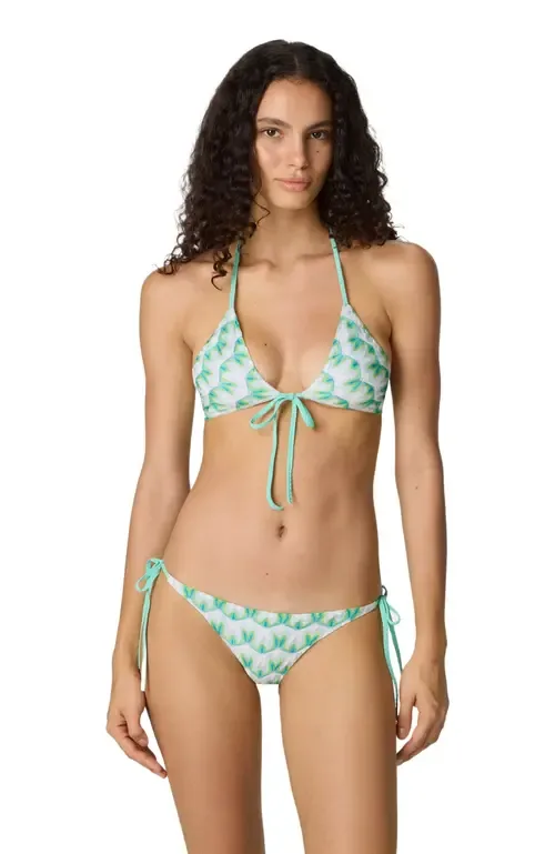 Triangle Bikini in Viscose with Floral Motif by Missoni