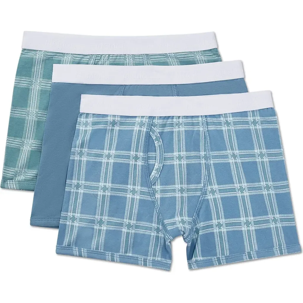 3 Pair Pack Plaid Multi Boxer Briefs by MeMoi