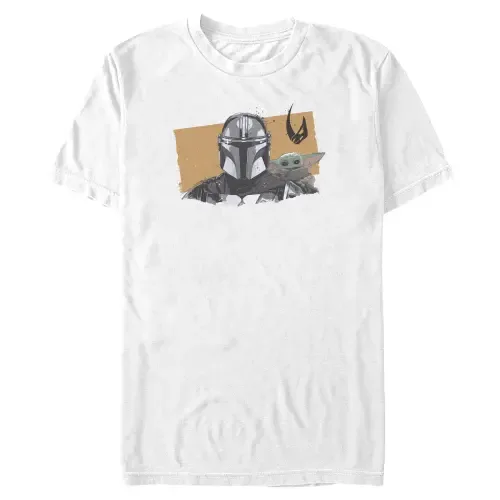 Bounty Hunter and the Child Portrait Short Sleeve Graphic T-Shirt by Star Wars: The Mandalorian and Grogu