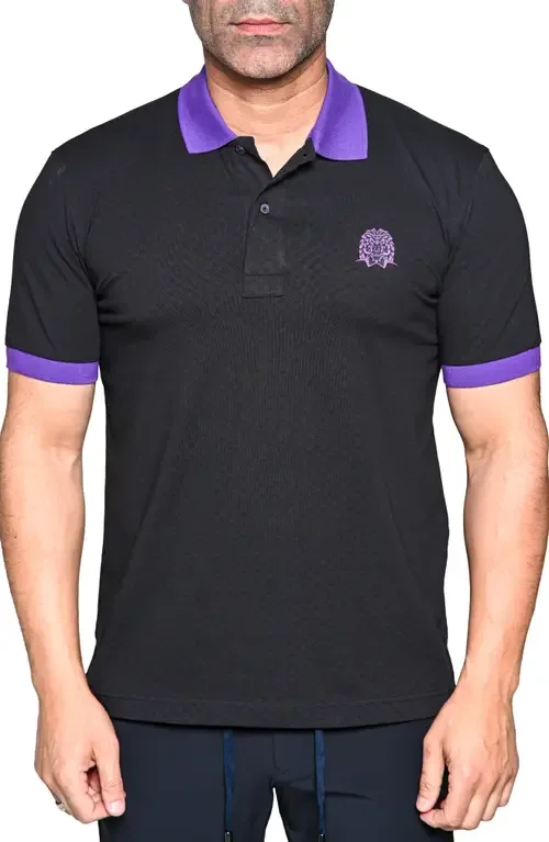 Mozartsquaretip Stretch Nylon Polo by Maceoo