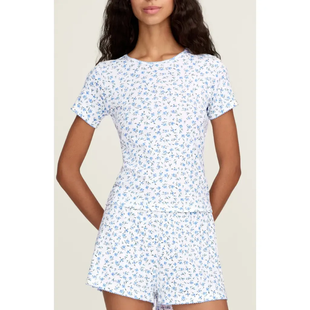 Pima Cotton Pointelle T-Shirt by Petite Plume
