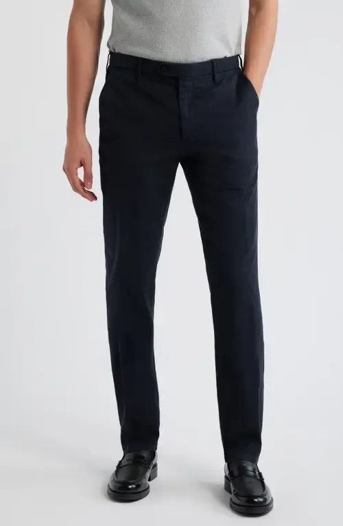 Flat Front Stretch Cotton Blend Gabardine Chinos by Canali