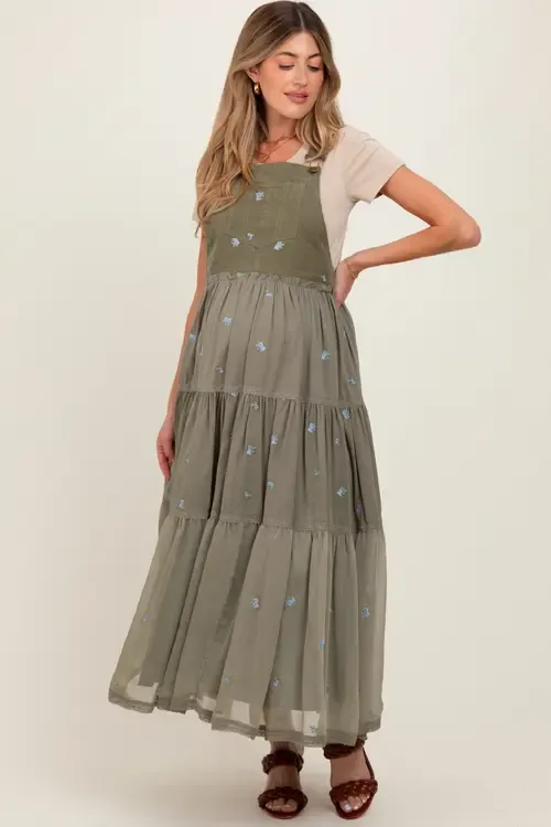 Embroidered Floral Skirtall by PinkBlush