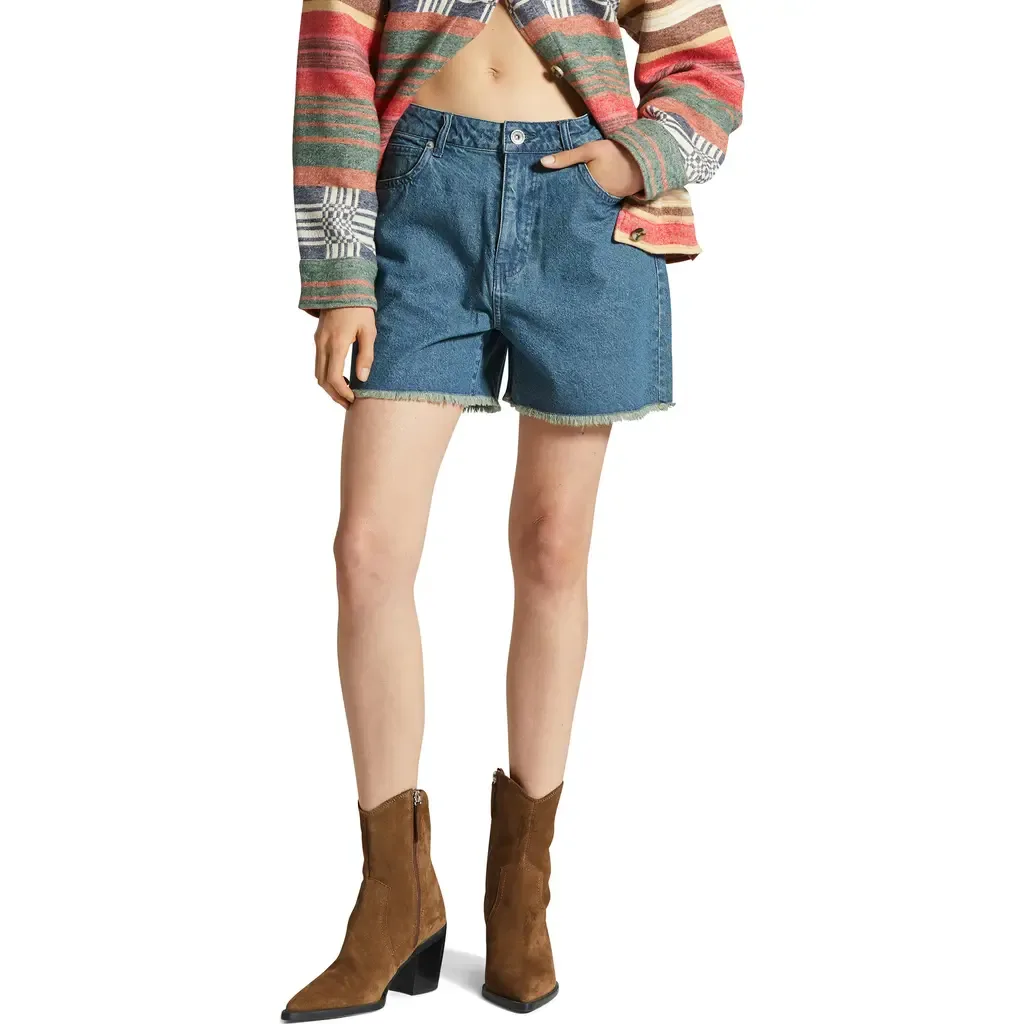 Lomas Frayed Denim Shorts by Brixton