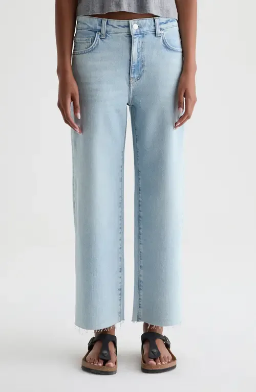 Saige Raw Hem Ankle Wide Leg Jeans by AG