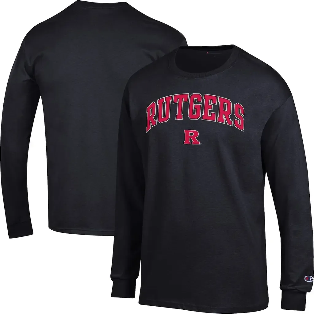 Champion Rutgers Scarlet Knights Arch Over Logo Long Sleeve T-Shirt by Champion