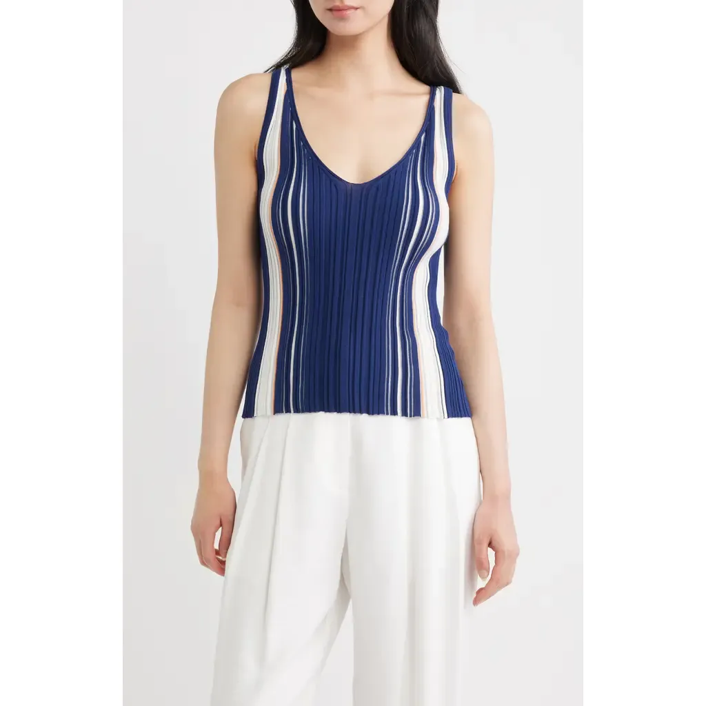 Berkley Cotton Blend Scoop Neck Tank by Theory