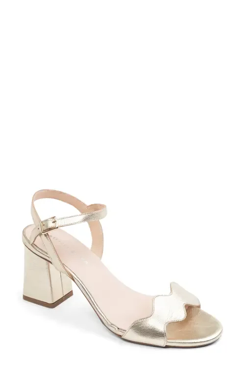 Palm Beach Sandal in Gold Leather by patricia green
