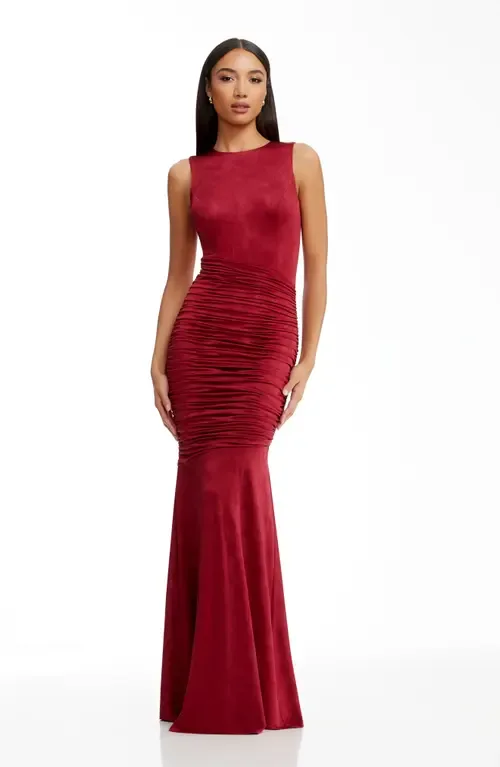 Violetta Ruched Sleeveless Gown by Dress the Population