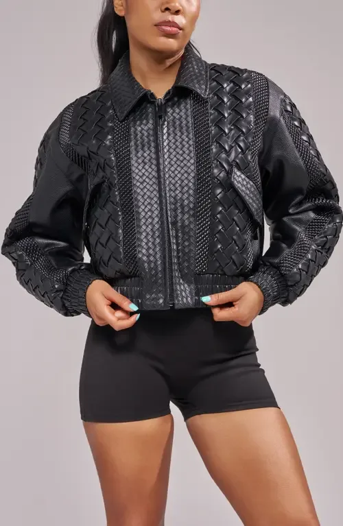 Alonso Leather Bomber Jacket by AZALEA WANG