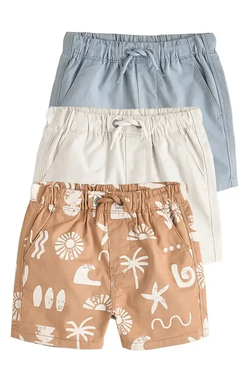 3-Pack Assorted Cotton Drawstring Shorts by NEXT