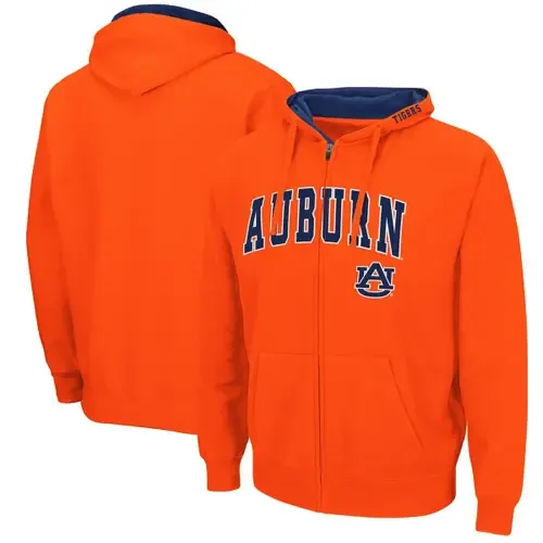 Colosseum Auburn Tigers Arch & Logo 3.0 Full-Zip Hoodie by COLOSSEUM
