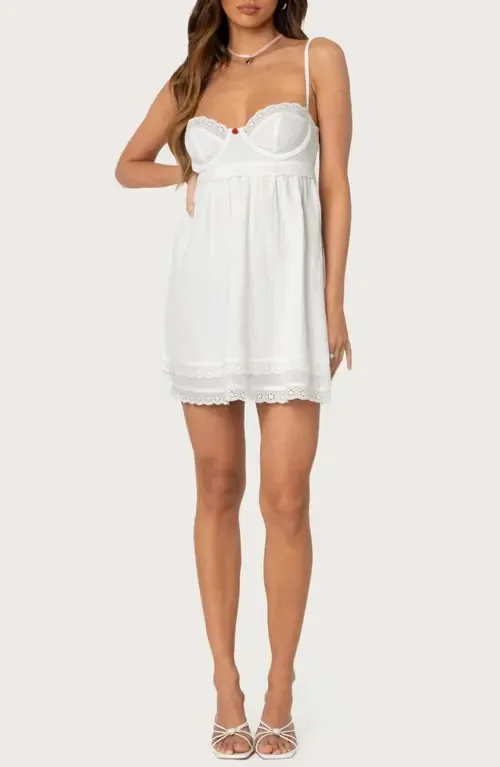 Bonny Lace Trim Minidress by EDIKTED