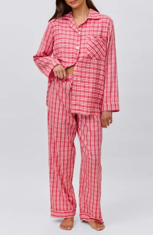 Holiday Plaid Cotton Sateen Pajamas by Papinelle