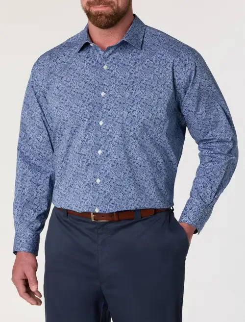 Exploded Sunflower Dress Shirt by Synrgy by DXL