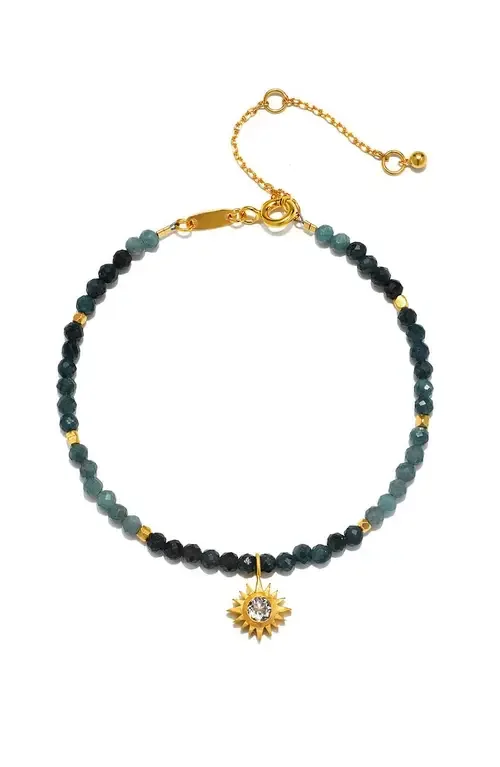 Channeling Wisdom Sapphire Starburst Beaded Bracelet by Satya Jewelry