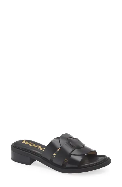 Leather Slide Sandal by Wonders