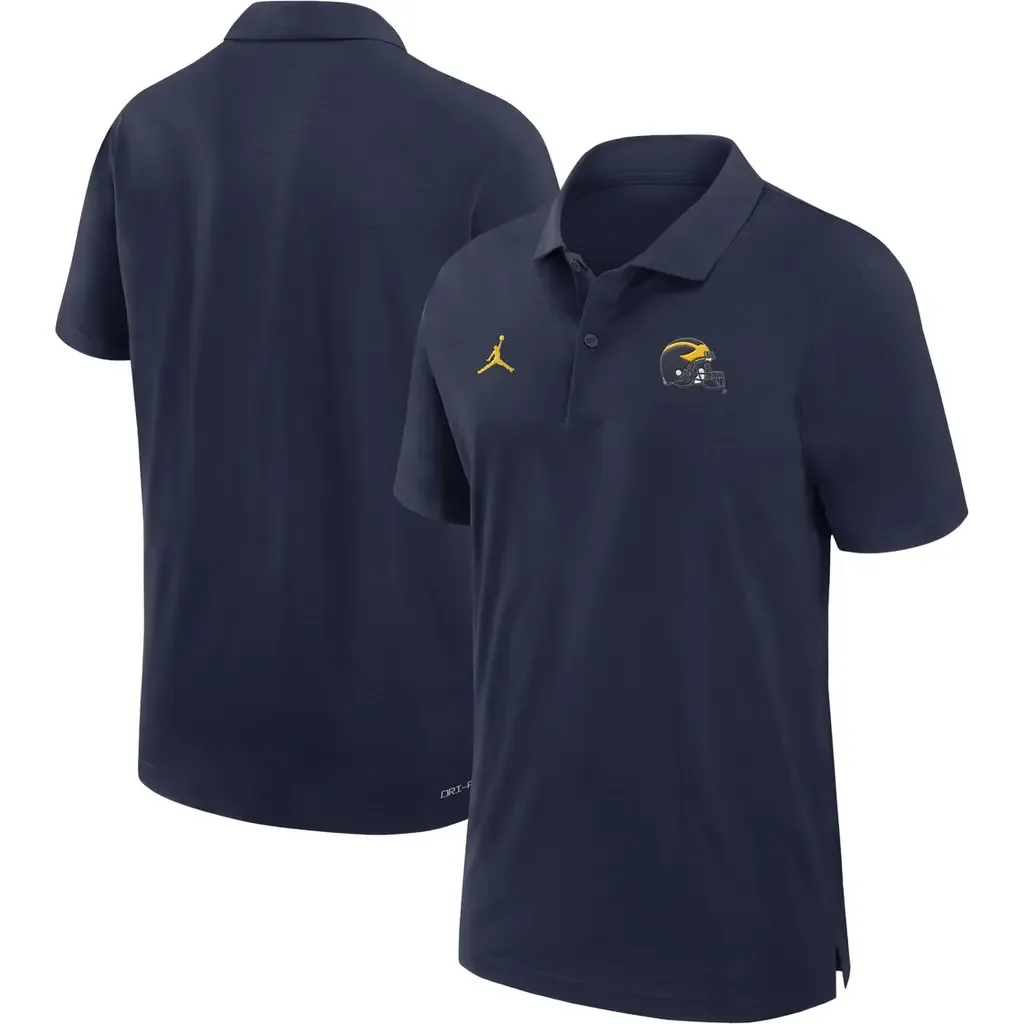 Jordan Brand Michigan Wolverines 2024 Sideline Woven Performance Polo by Jordan Brand