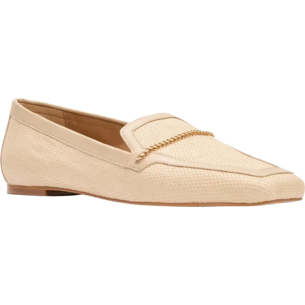 Ariane Raffia Chain Embellished Loafer by André Assous