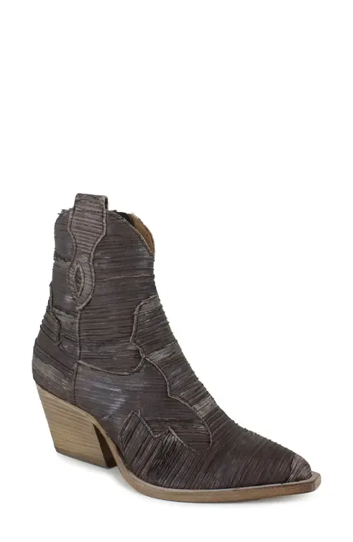 Yuliana Western Boot in Taupe Leather by ZIGI