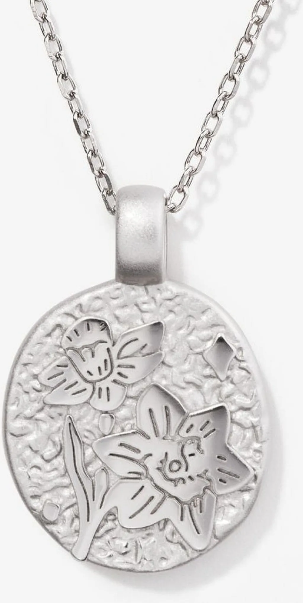 Silver Birth Flower Necklace by Little Sky Stone
