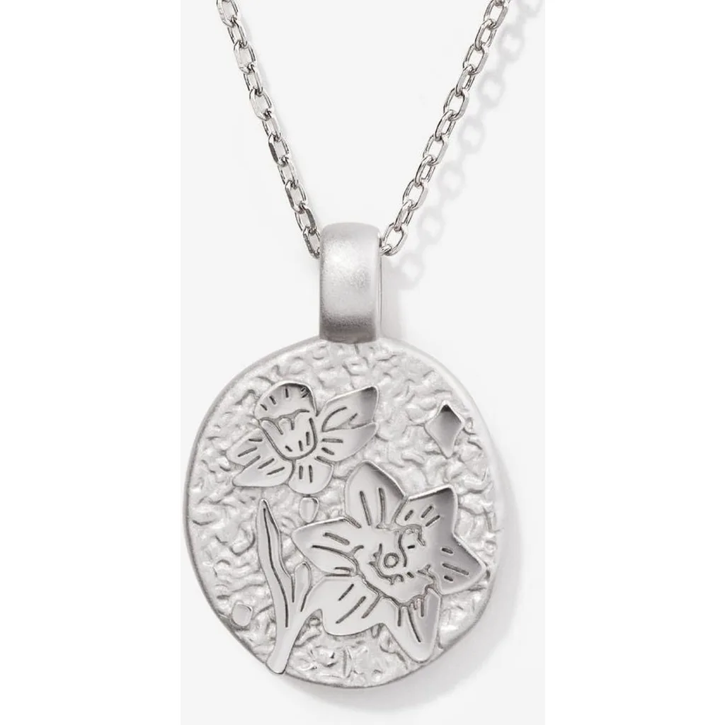 Silver Birth Flower Necklace by Little Sky Stone