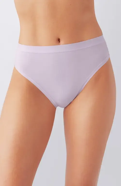 Understated Cotton Blend High Leg Briefs by Wacoal