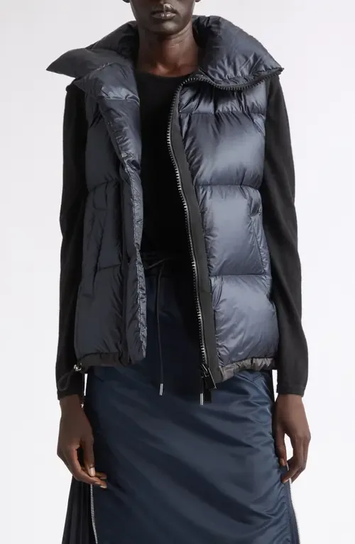 Asymmetric Down Puffer Vest by Sacai