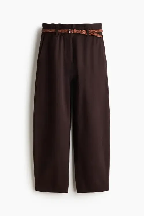 Belted Barrel Trousers by H&M