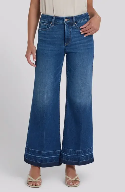 Mia Release Hem High Waist Ankle Flare Palazzo Jeans by NYDJ