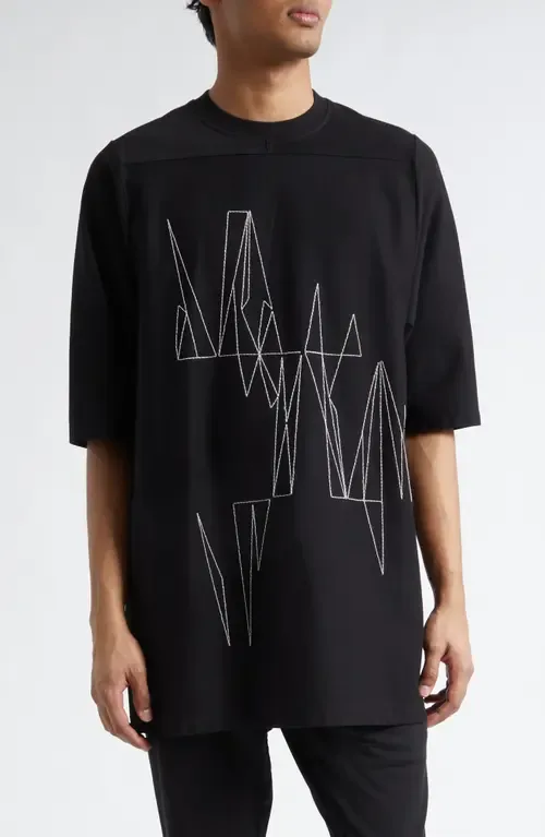 Moncler x Rick Owens Jumbo Embroidered Cotton T-Shirt by Moncler