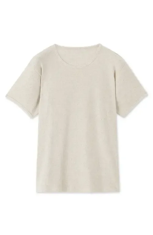 Courtney Cotton Linen Rib T-Shirt by Fortela