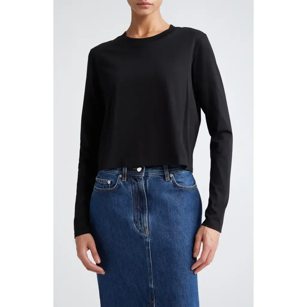 Masal Long Sleeve Cotton T-Shirt by Loulou de Saison