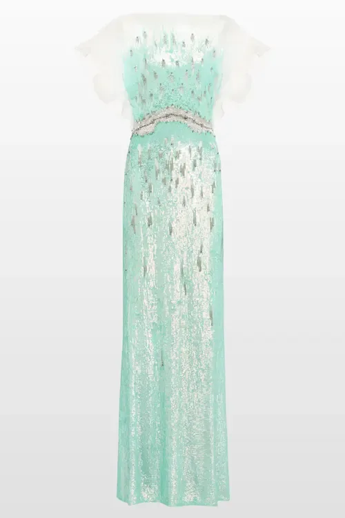 Magnolia Sequin-Embellished Dress by Jenny Packham