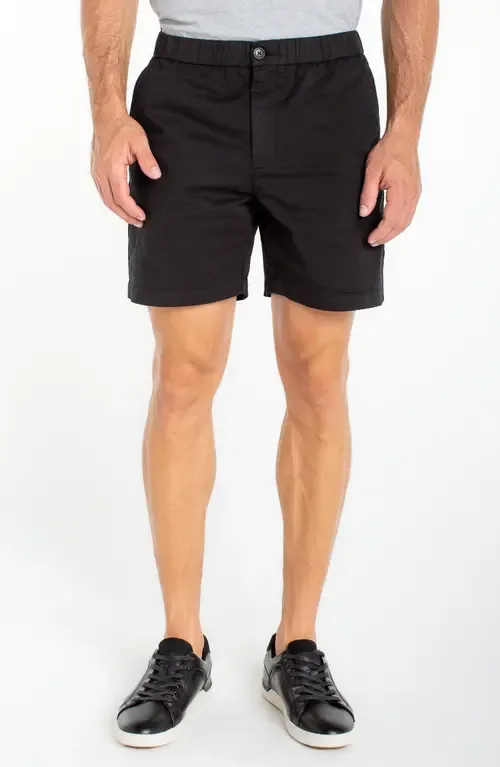 Flat Front Cotton Button & Drawstring Shorts by Liverpool Los Angeles