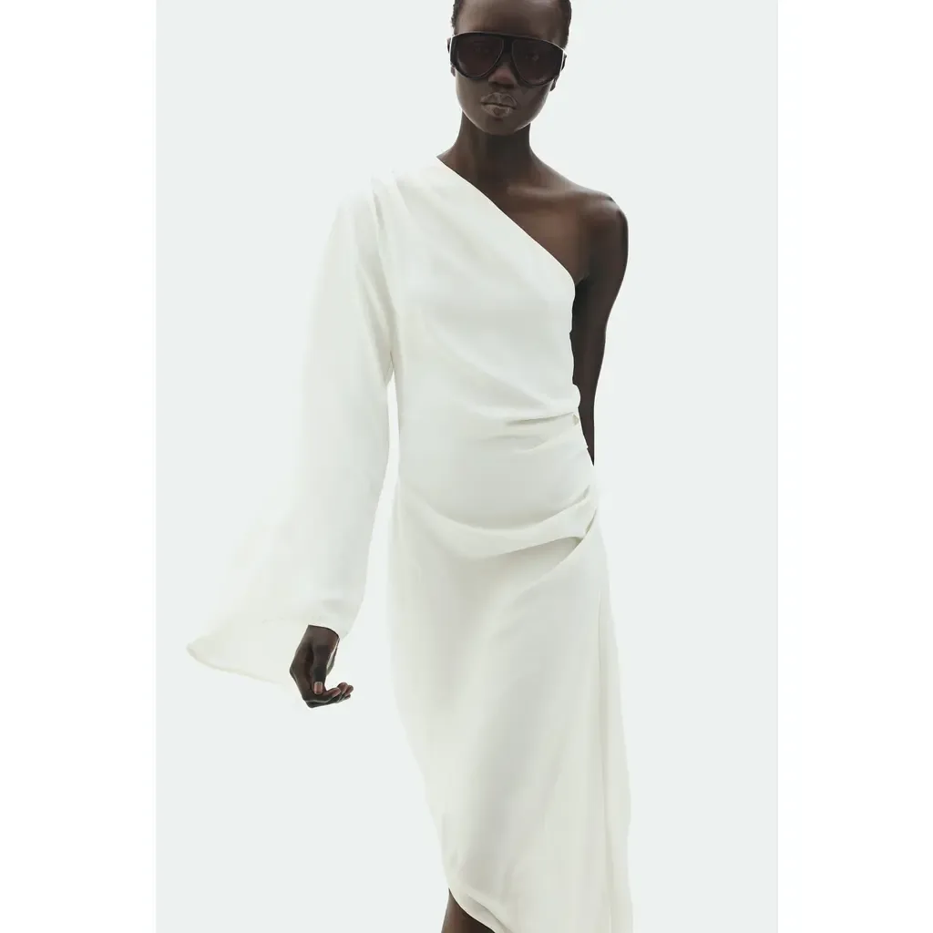 Draped Asymmetric Dress by H&M