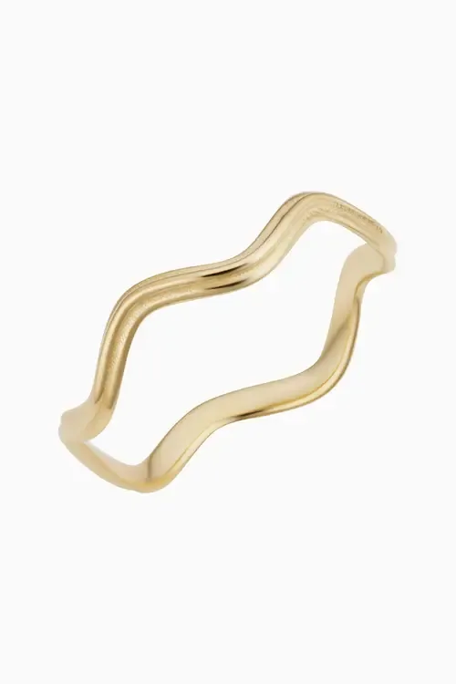 14K Gold Curve Appeal Stack Ring by Oradina