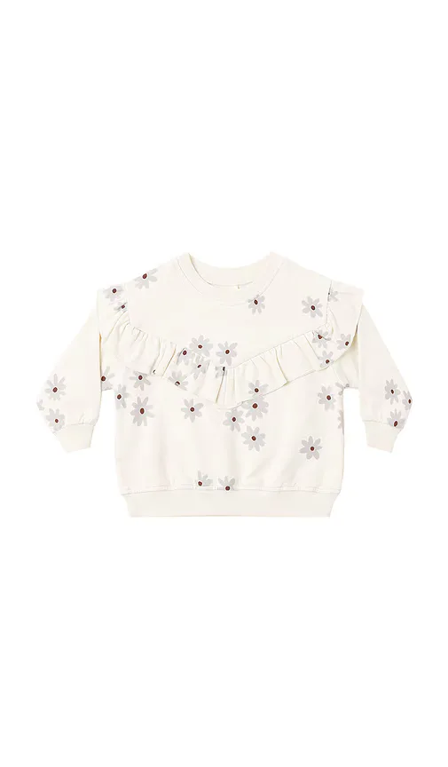 Ruffle Fleece Sweatshirt by QUINCY MAE