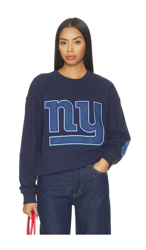 New York Giants Denim Patch Crew Sweater by Terez