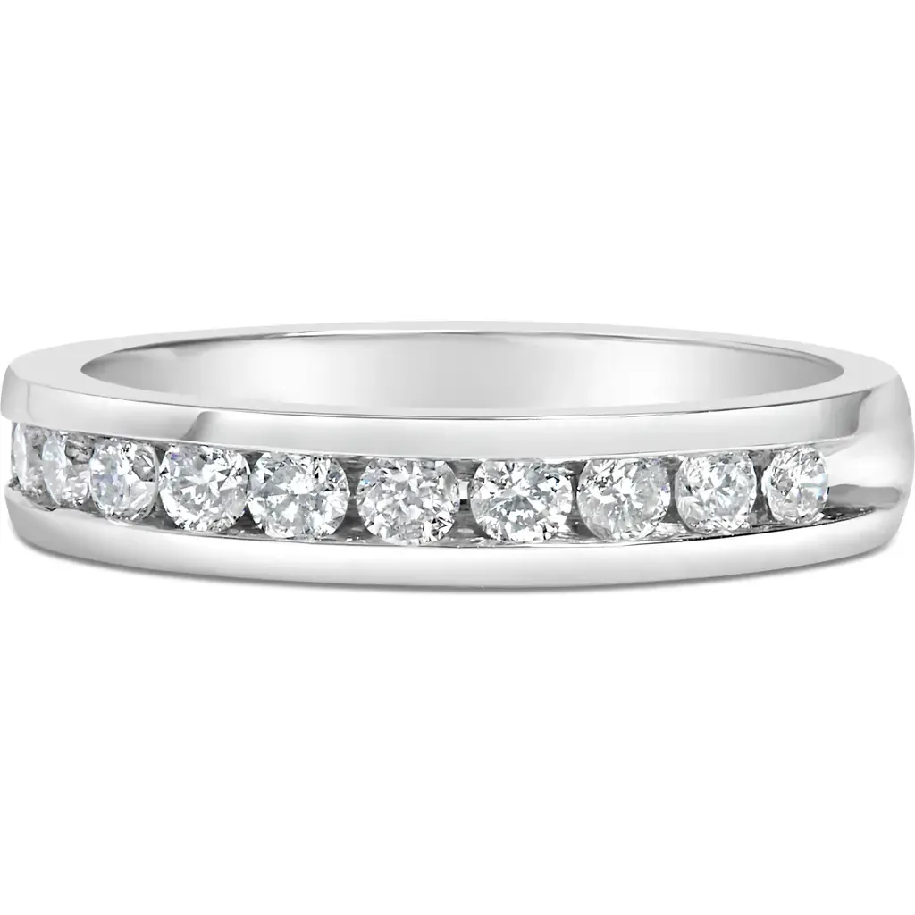 IGI Certified 18K Gold 1/2 Cttw Diamond Eternity Wedding Band Ring in White Gold by Haus of Brilliance