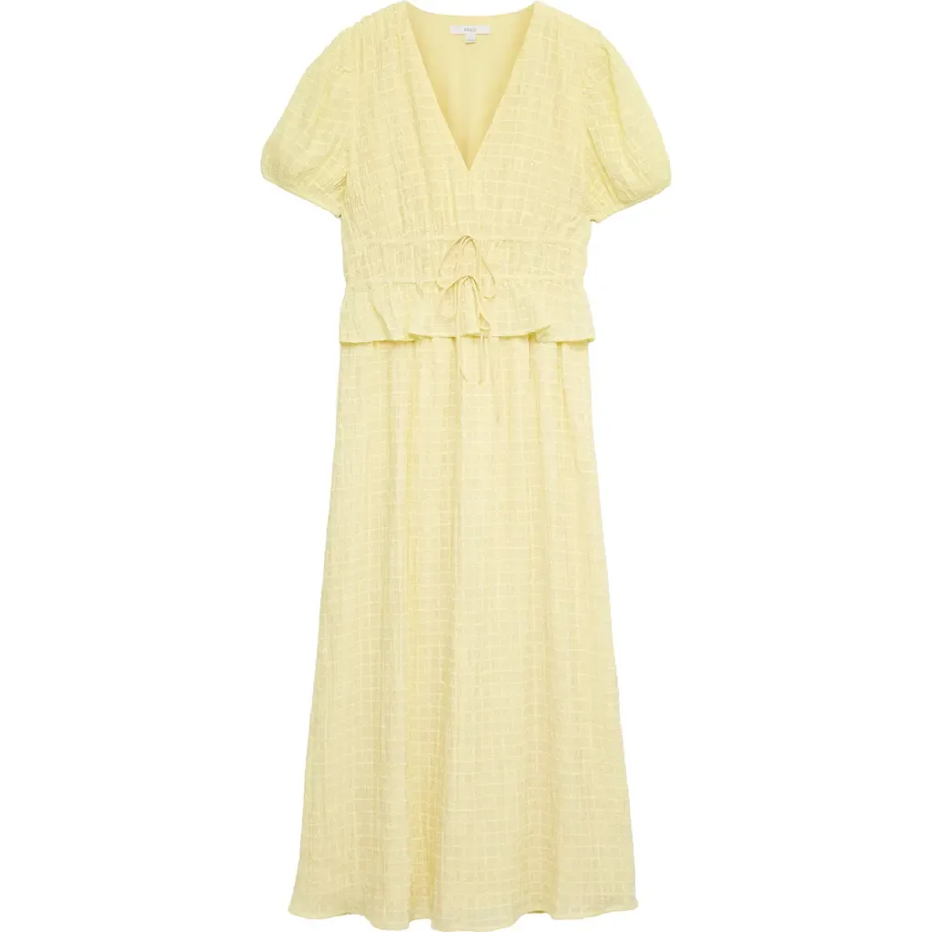 Textured Tie Waist Dress by M&S
