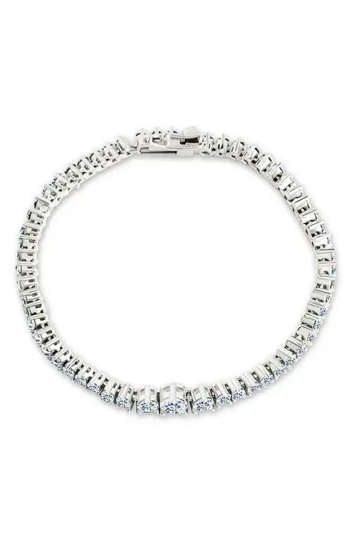 Tatum Graduated Cubic Zirconia Tennis Bracelet by Sterling Forever