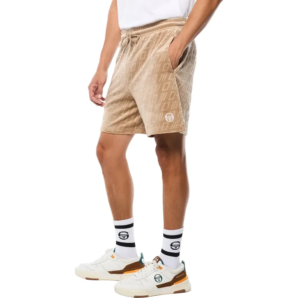 Bandiera Debossed Velour Short by Sergio Tacchini