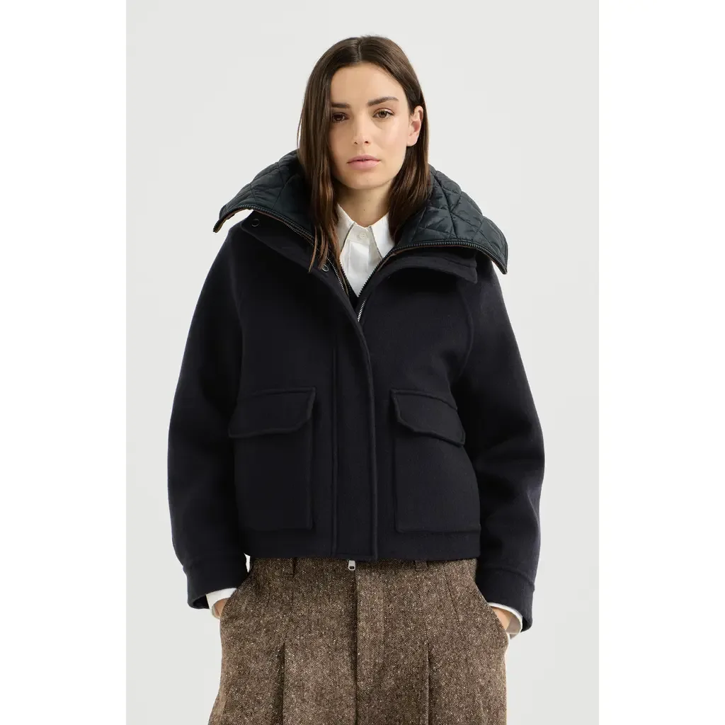 Hand-Crafted Outerwear Jacket in Virgin Wool and Cashmere Double Cloth with Detachable Thermore®-Padded Vest by Brunello Cucinelli