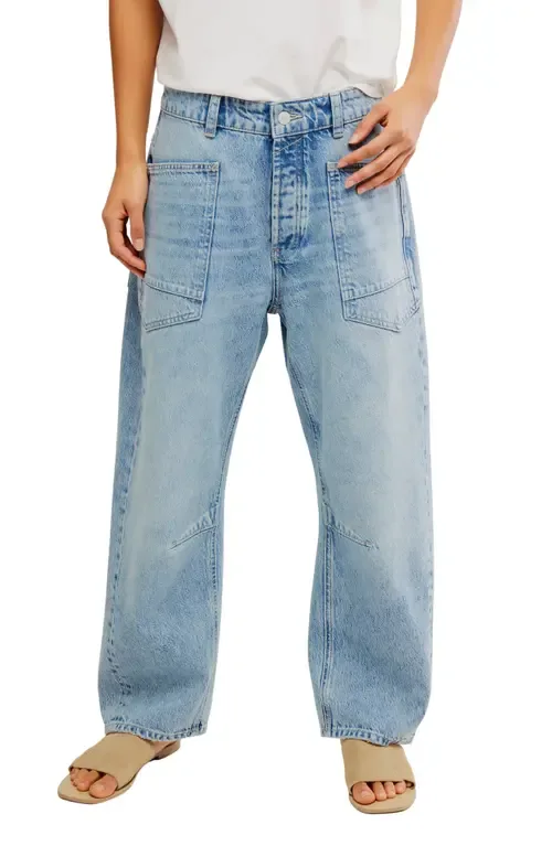 We the Free Minimalist Moxie Barrel Jeans by Free People