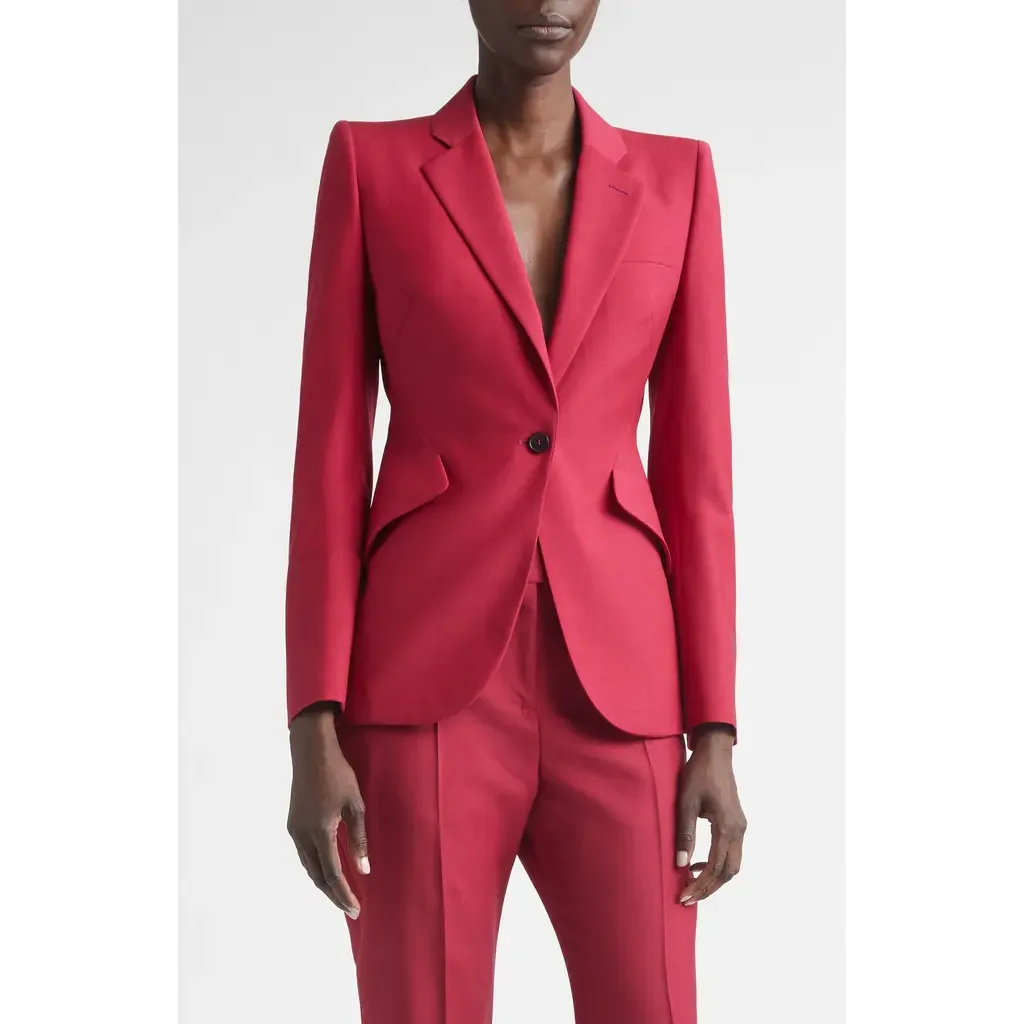 Single Breasted Wool & Mohair Jacket by McQueen