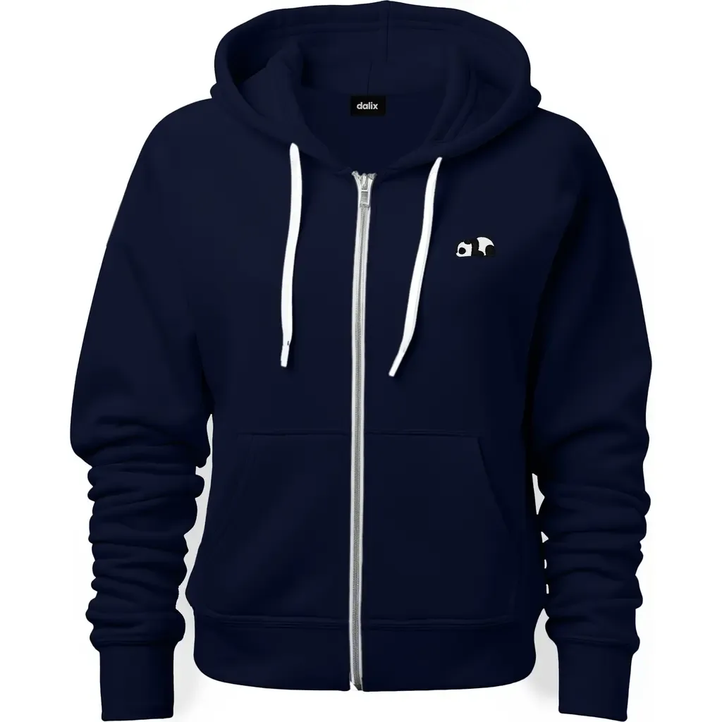 Panda Zip Hoodie by Dalix
